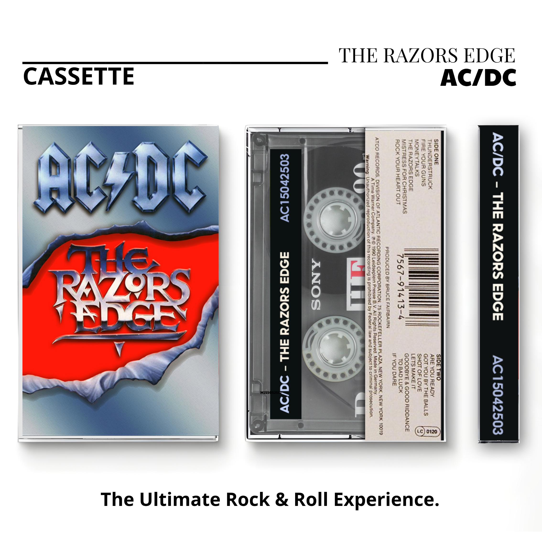 AC/DC Hard Rock Vintage Cassettes | Ultimate Classic Album Set