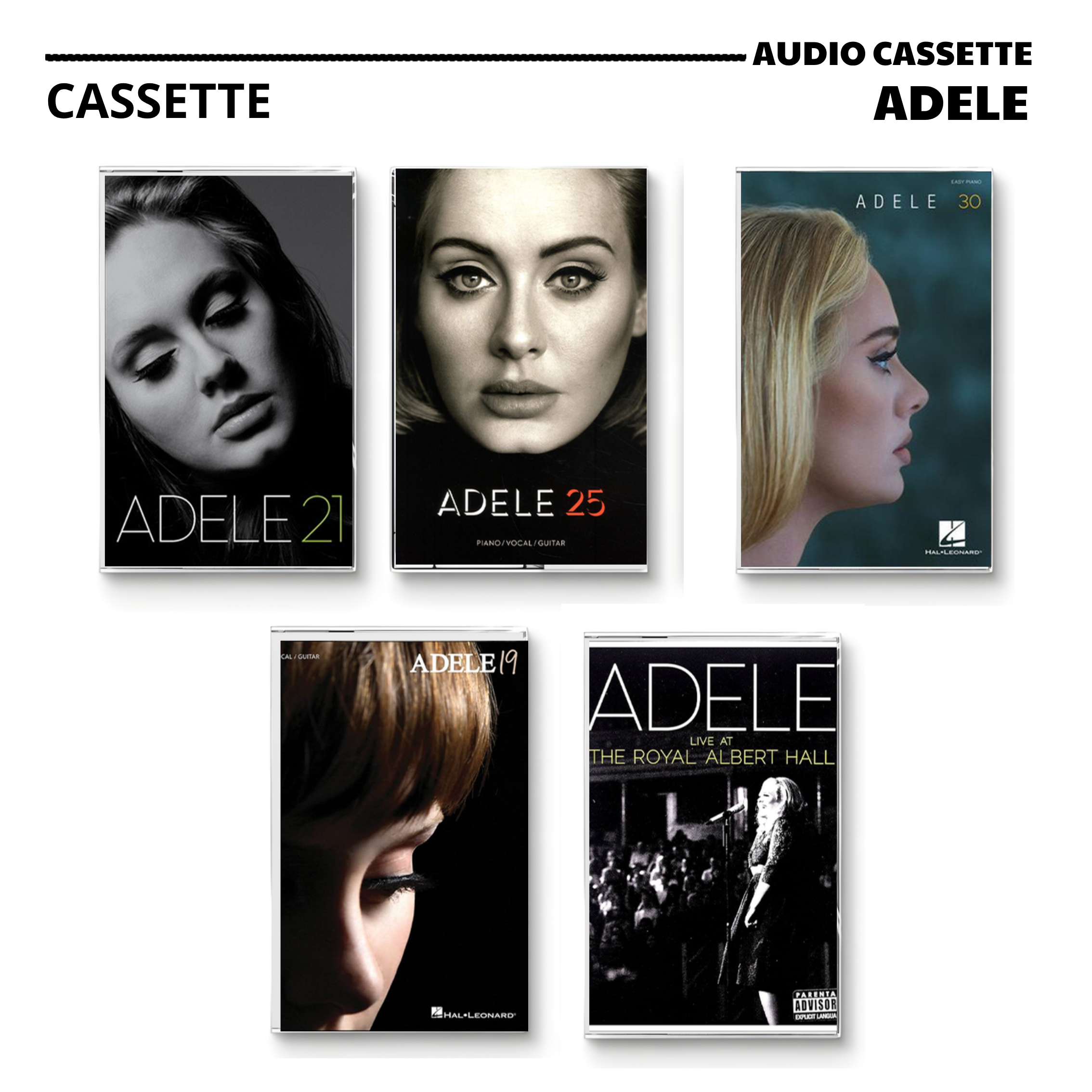 Adele Retro Cassettes Collection | Iconic Studio Albums & Live Set