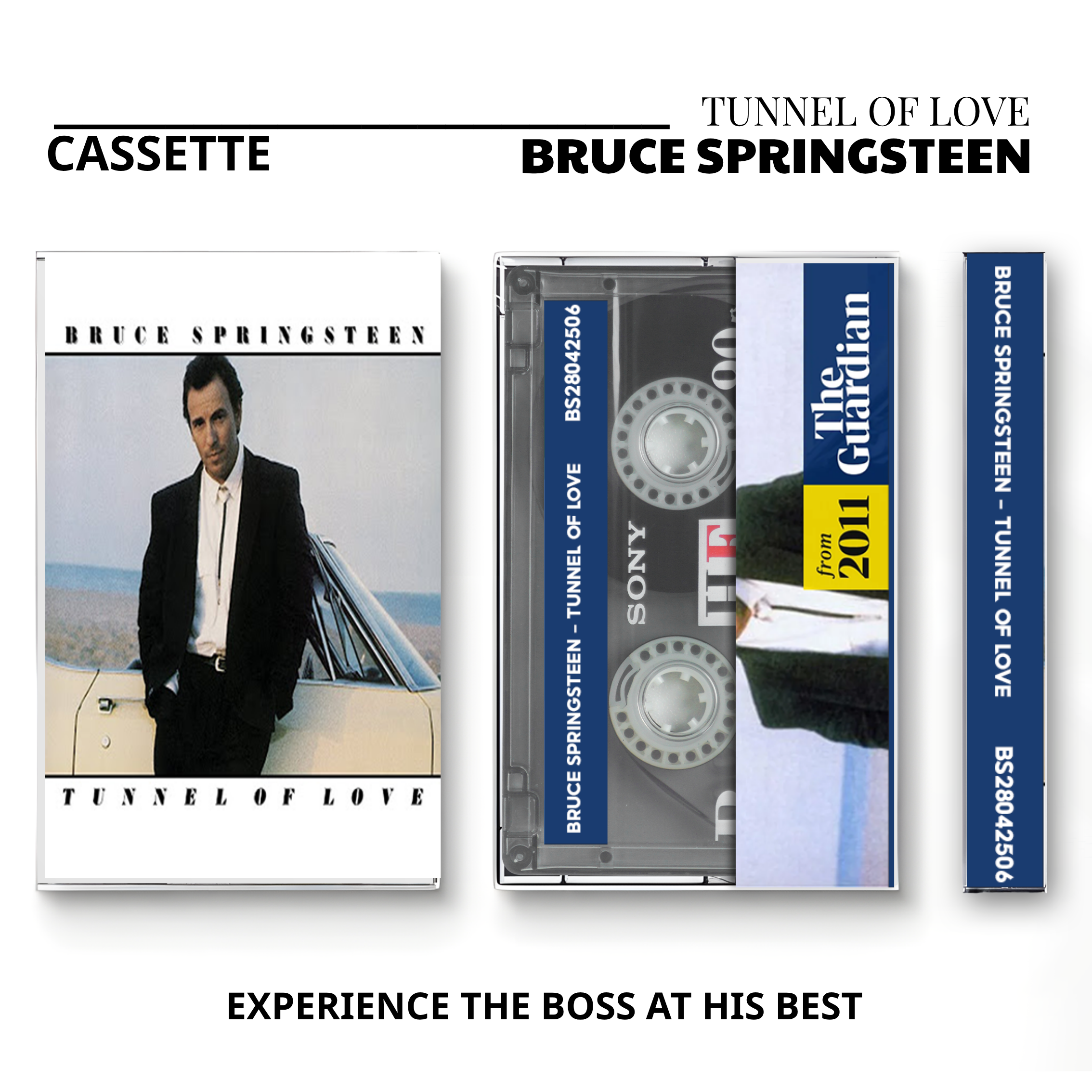 Bruce Springsteen Vintage Cassette Tapes | Tunnel of Love & Classic Rock Set