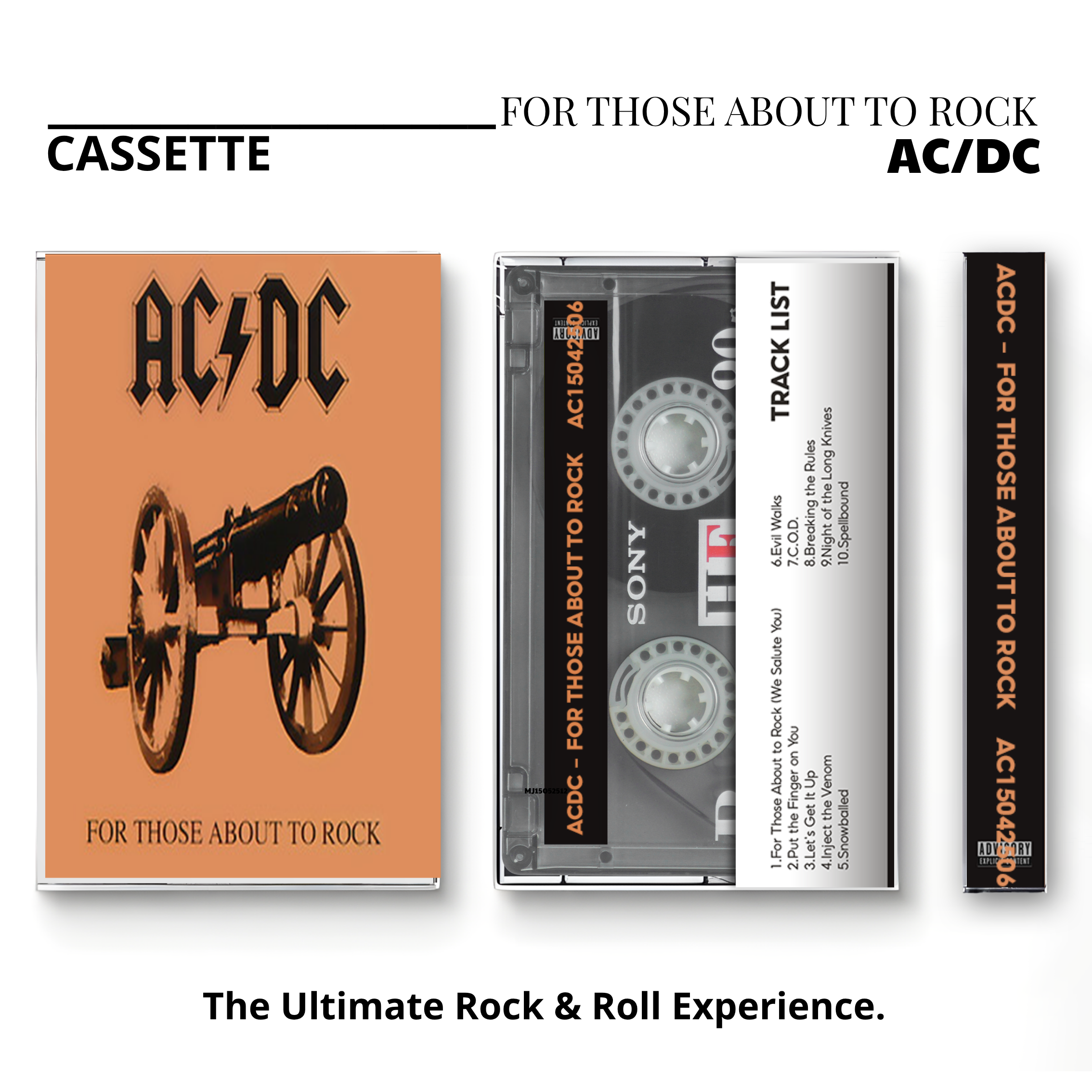 AC/DC Retro Cassettes Set | Classic Live & Modern Album Edition