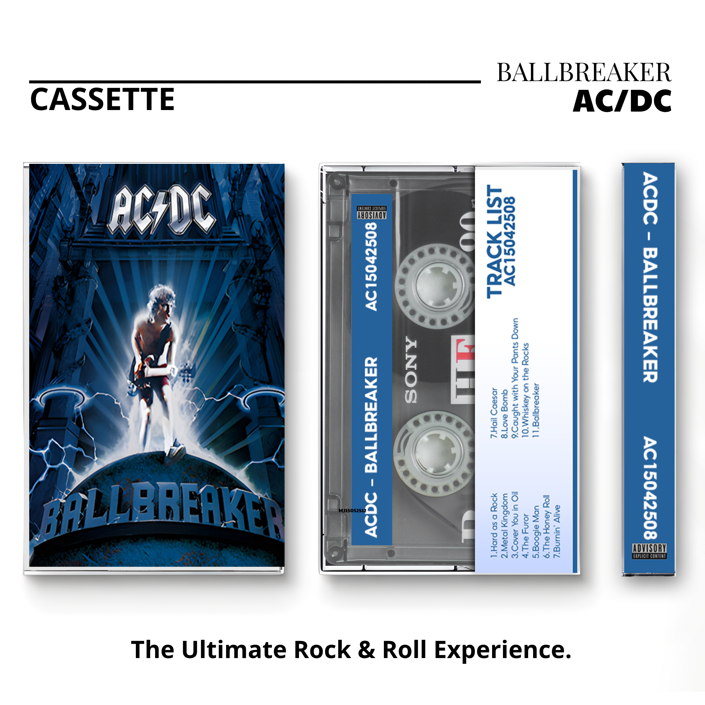 AC/DC Retro Cassettes Set | Classic Live & Modern Album Edition
