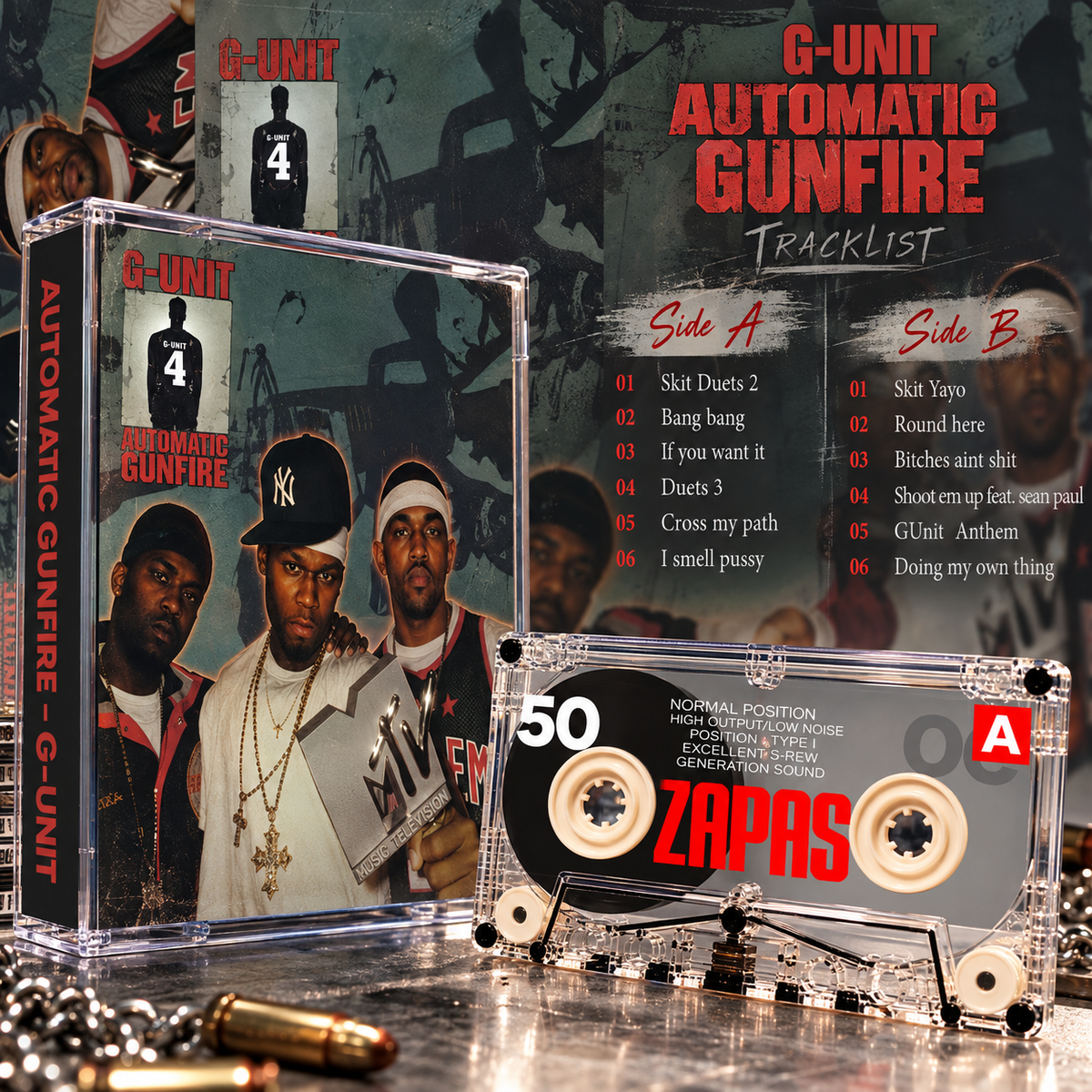 G-Unit Vintage Cassette Tape Collection | Beg for Mercy, T·O·S, Get Rich or Die Tryin' Soundtrack & Classic Mixtapes