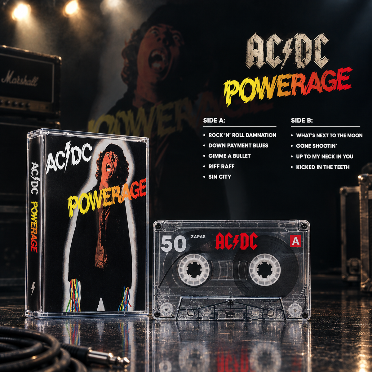 AC/DC Hard Rock Vintage Cassettes | Ultimate Classic Album Set