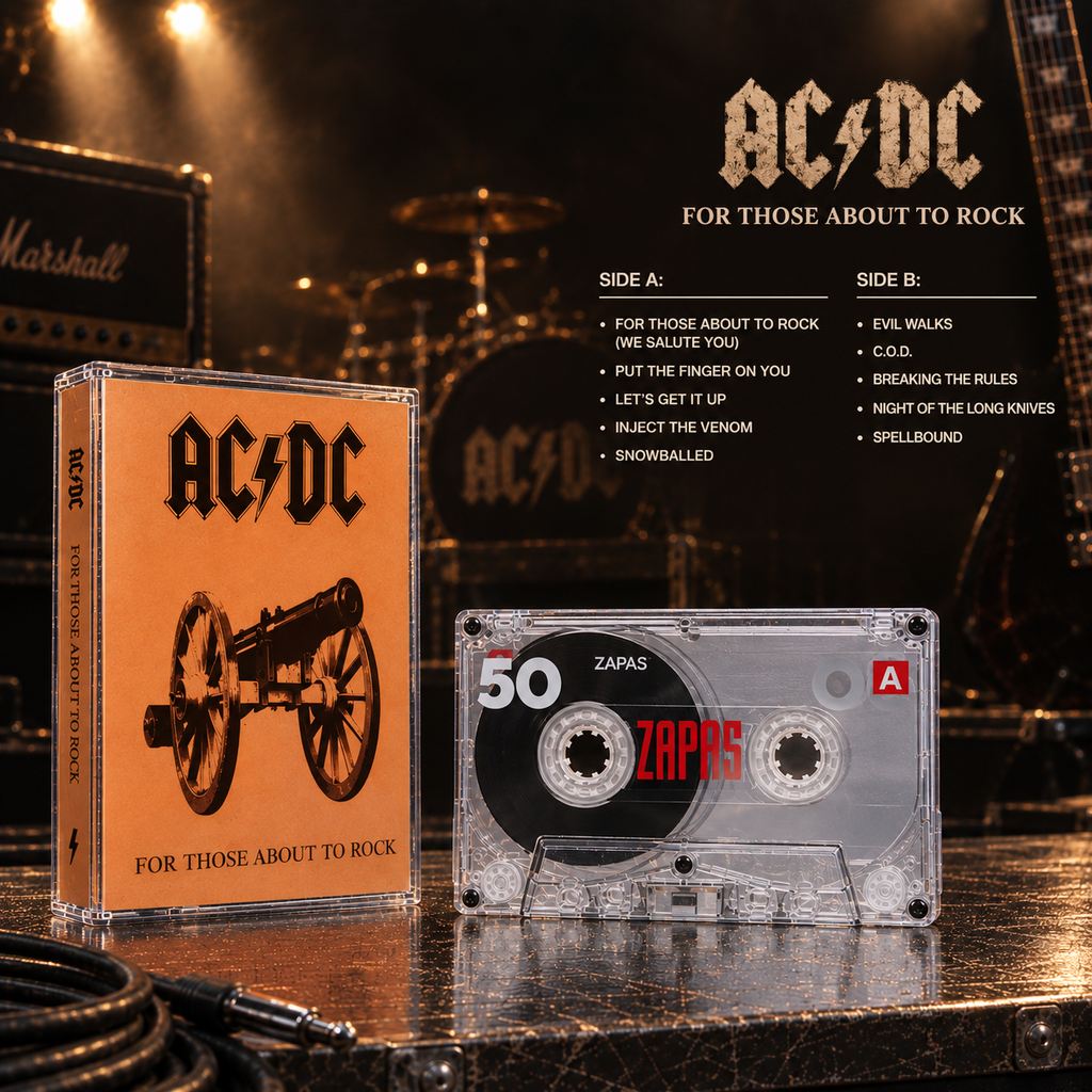 AC/DC Retro Cassettes Set | Classic Live & Modern Album Edition