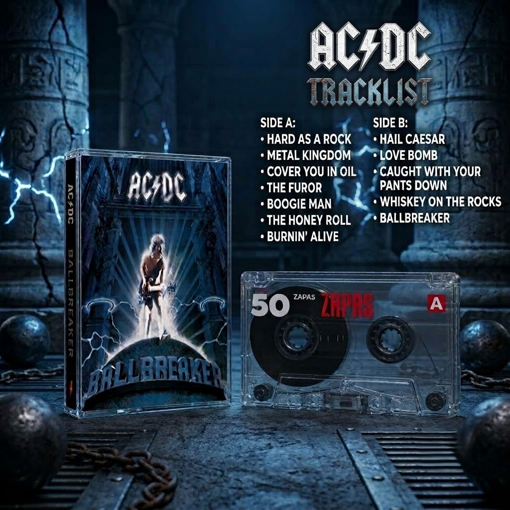AC/DC Retro Cassettes Set | Classic Live & Modern Album Edition