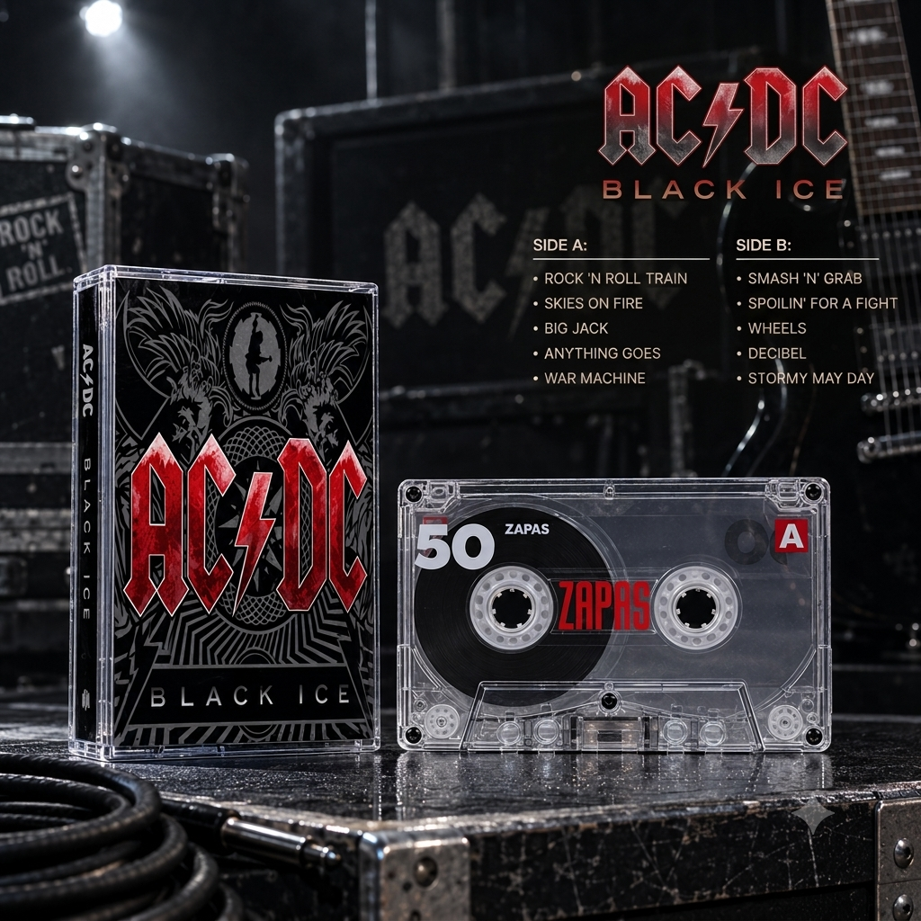 AC/DC Retro Cassettes Set | Classic Live & Modern Album Edition