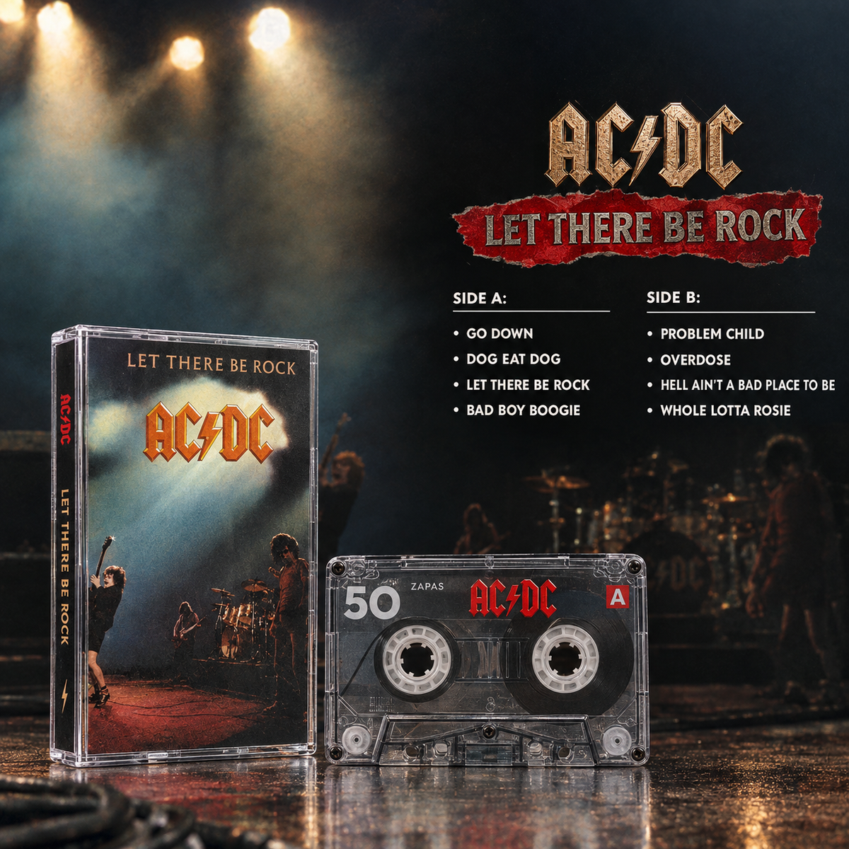 AC/DC Hard Rock Vintage Cassettes | Ultimate Classic Album Set