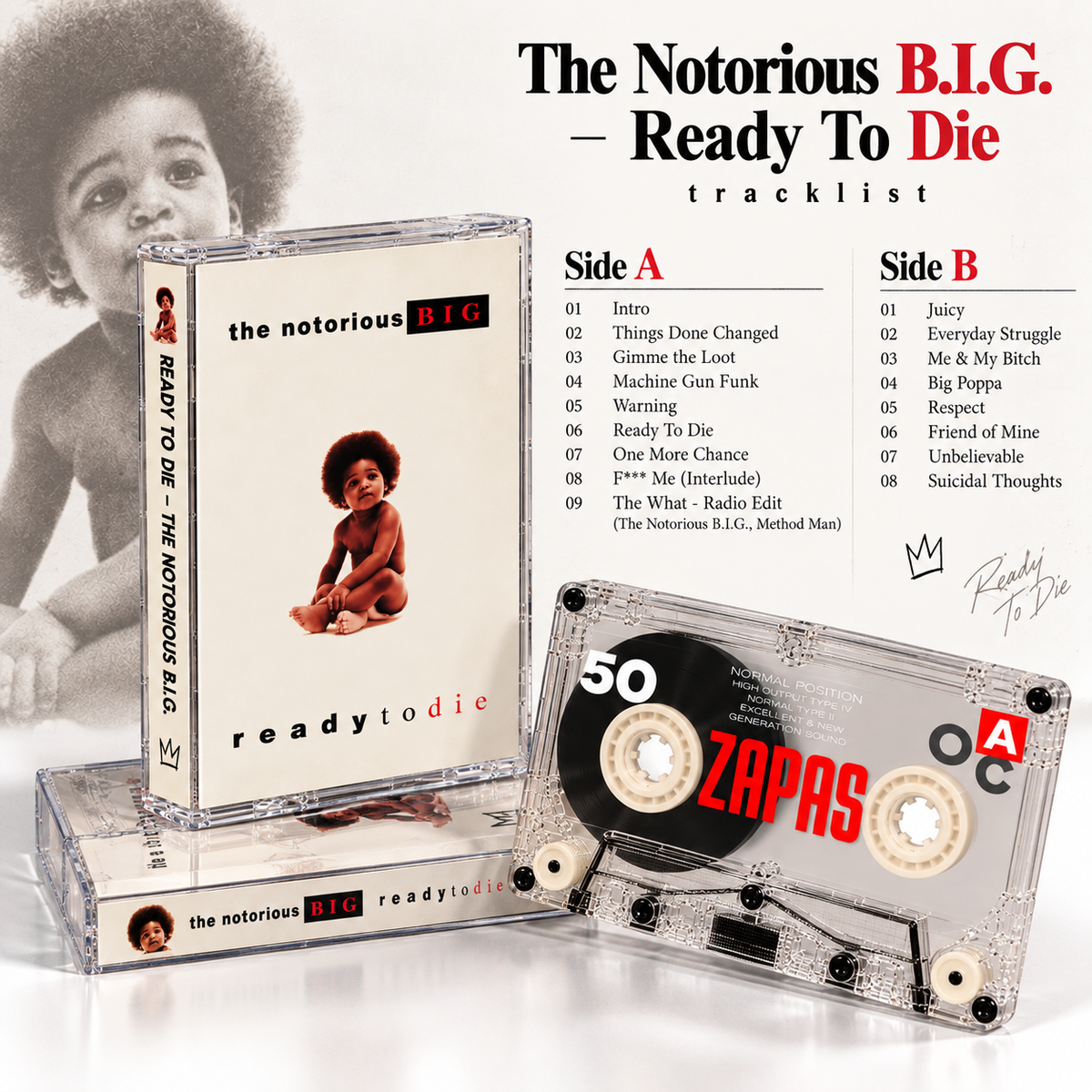 The Notorious B.I.G. Vintage Cassette Tape Collection | Ready To Die, Life After Death, Born Again, Conspiracy & Duets