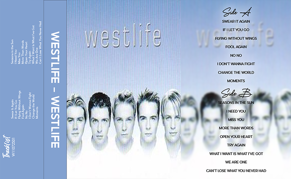 Westlife – Westlife Fanmade Analog Cassette Tape | Pop Album Collectible | 90s Boyband & Love Ballad Sound | Retro Music Gift