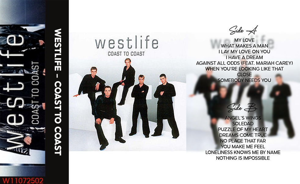 Westlife – Coast to Coast Fanmade Analog Cassette Tape | Pop Album Collectible | 2000s Boyband & Love Ballad Sound | Retro Music Gift