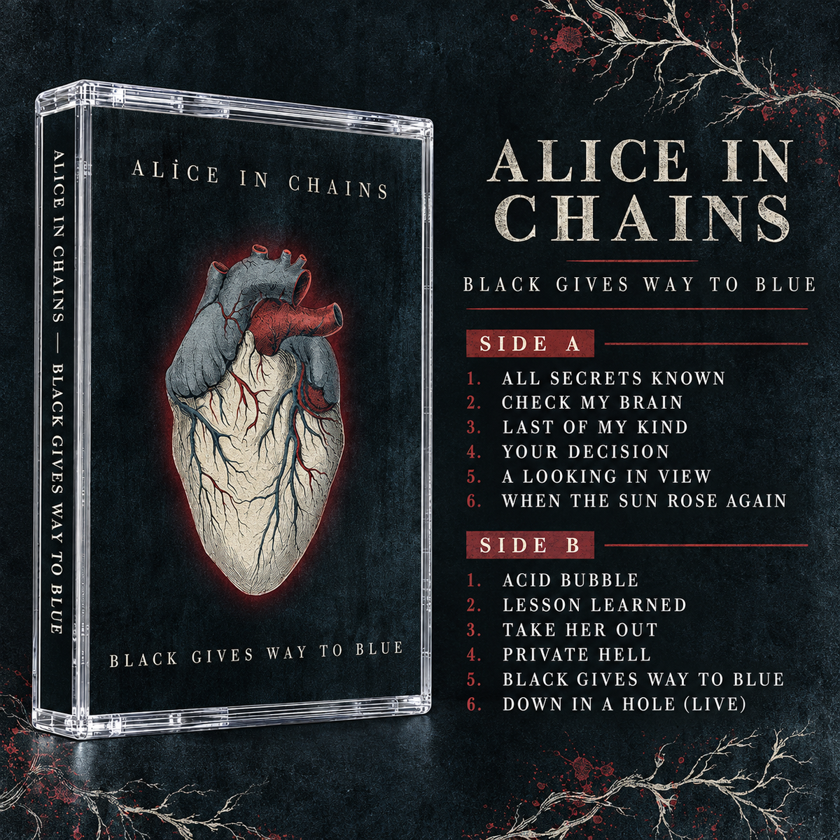 Alice In Chains Retro Cassette Tapes