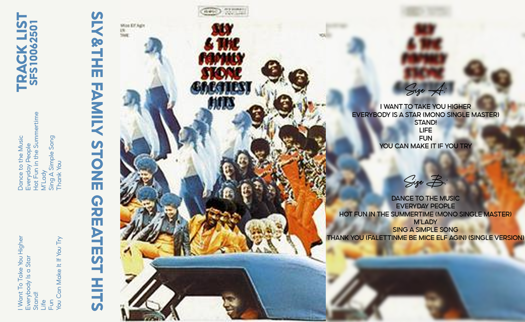 Sly & The Family Stone – Greatest Hits Fanmade Analog Cassette Tape | Funk Soul Classic Collectible