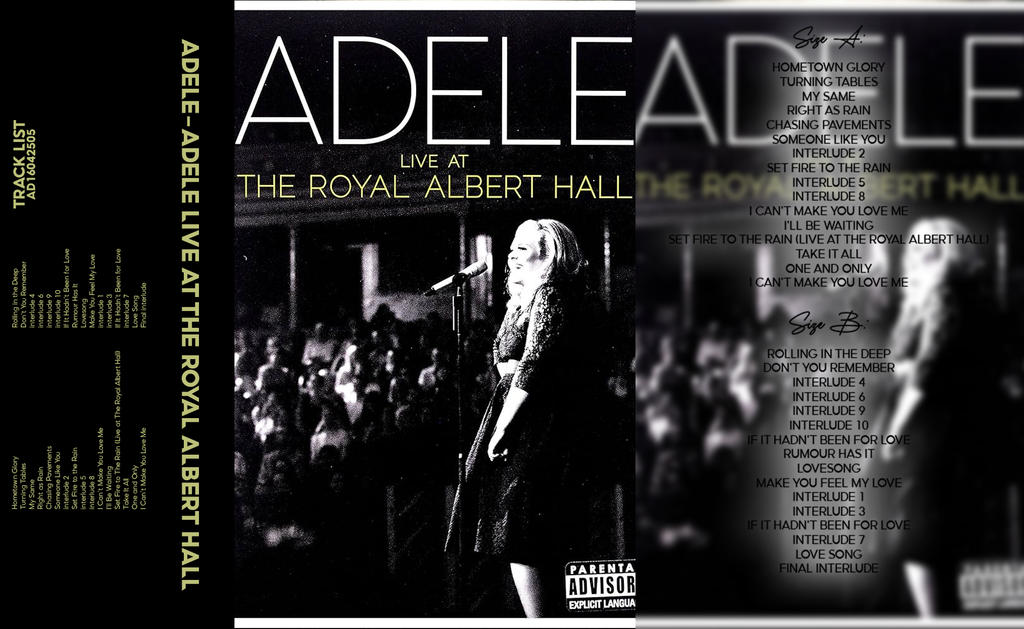 Adele – Live at the Royal Albert Hall Cassette Tape | Fanmade Live Album | Retro Analog Collectible