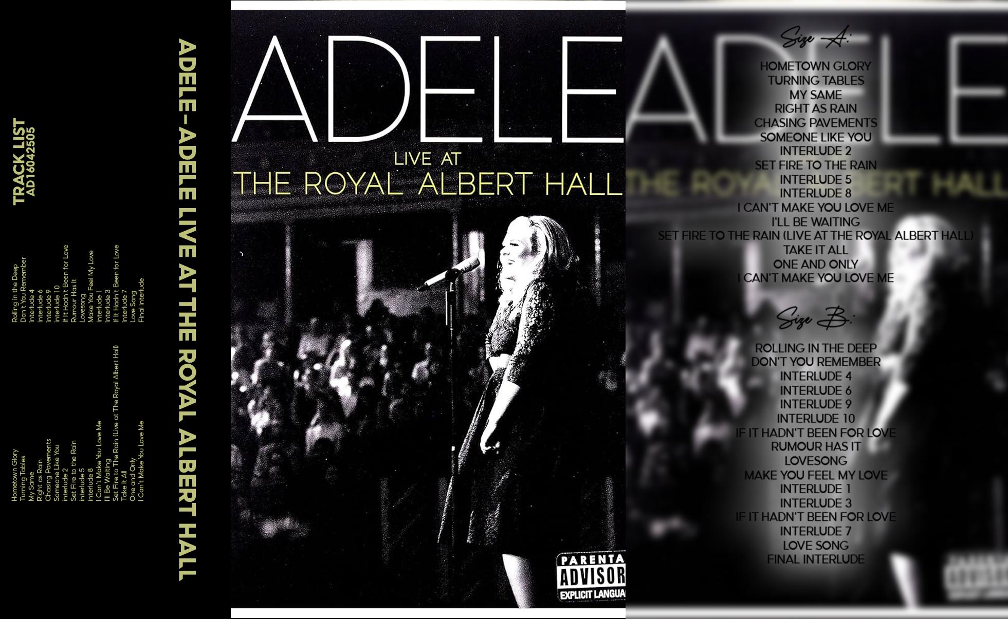 Adele – Live at the Royal Albert Hall Cassette Tape | Fanmade Live Album | Retro Analog Collectible