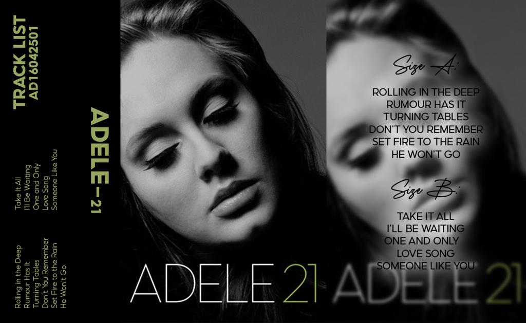Adele – 21 Fan-made Cassette Tape | Pop Soul Album | Retro Analog Music Collectible