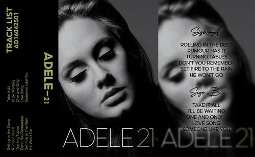 Adele – 21 Fan-made Cassette Tape | Pop Soul Album | Retro Analog Music Collectible