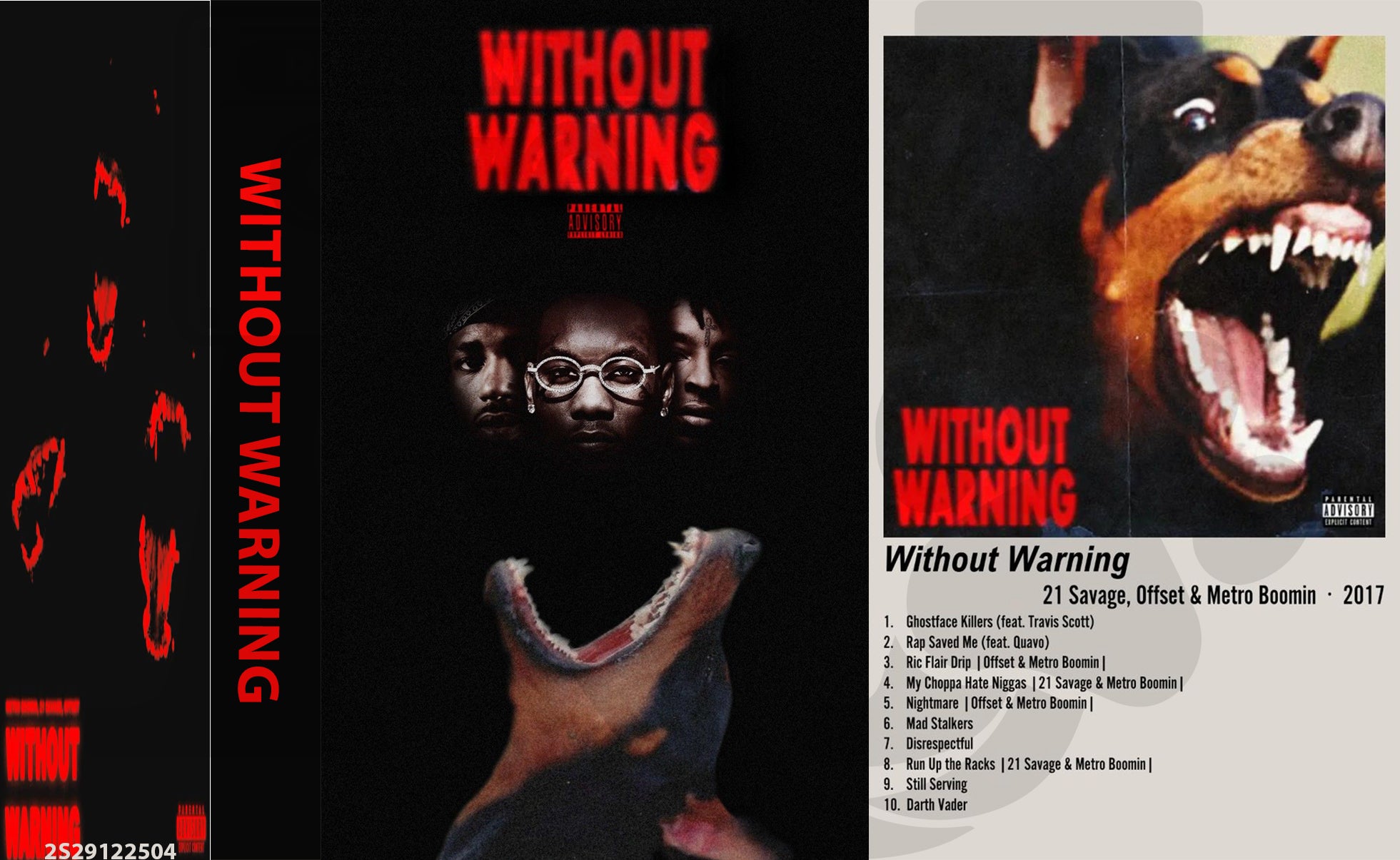 Without Warning – 21 Savage, Offset & Metro Boomin Cassette Tape | Fanmade Hip-Hop Album | Dark Trap Analog Collectible