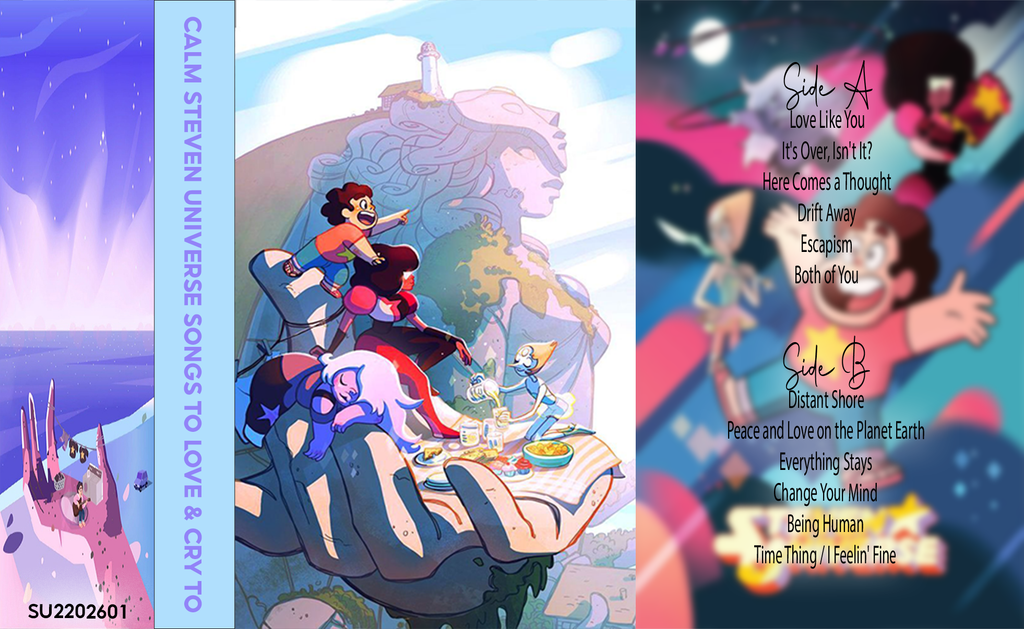 Steven Universe Calm Songs Vintage Cassette | Custom Anime & Cartoon Tape