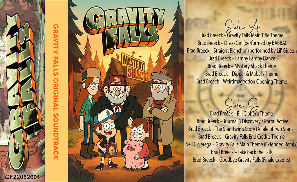 Gravity Falls Original Soundtrack Vintage Cassette | Custom Tape