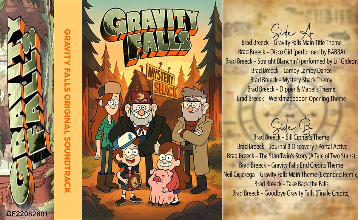 Gravity Falls Original Soundtrack Vintage Cassette | Custom Tape