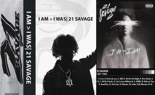 21 Savage – I AM > I WAS Cassette Tape | Fanmade Hip-Hop Album | Retro Analog Collectible
