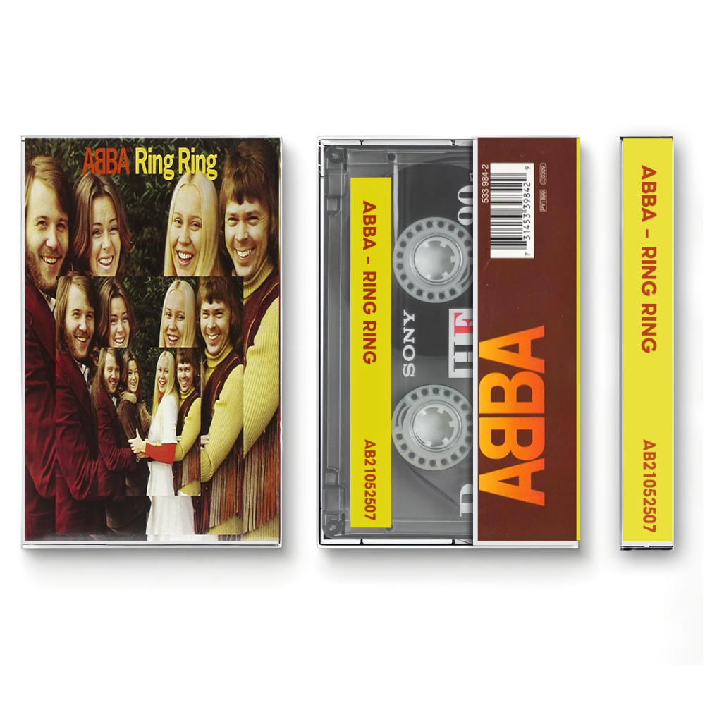 ABBA – Ring Ring Fan-made Analog Cassette Tape | Classic 70s Pop Cassette | Vintage Retro Music Collectible
