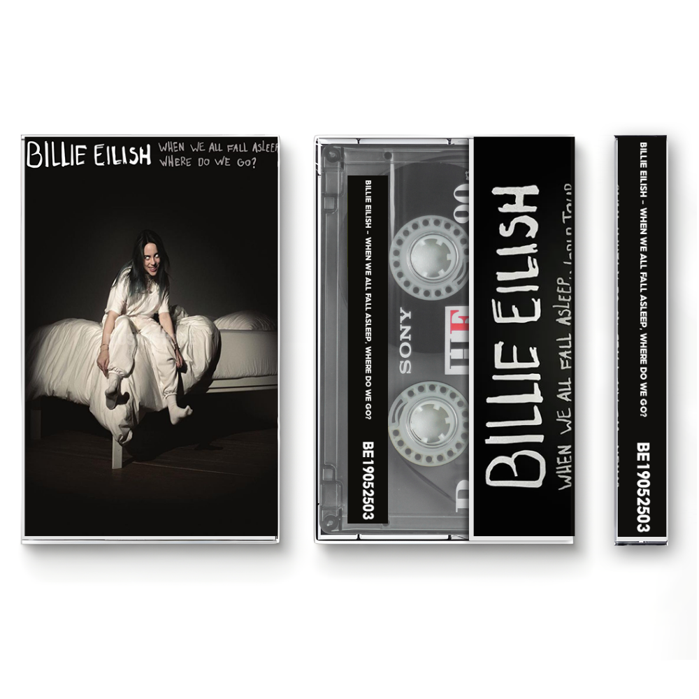 Billie Eilish – When We All Fall Asleep, Where Do We Go? Fanmade Analog Cassette Tape | 2019 Alternative Pop Album | Retro Cassette Collectible
