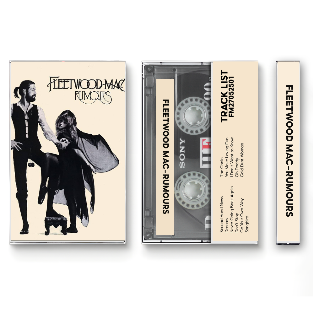 Fleetwood Mac – Rumours Fanmade Analog Cassette Tape | 1977 Classic Rock Album | Retro Cassette Collectible