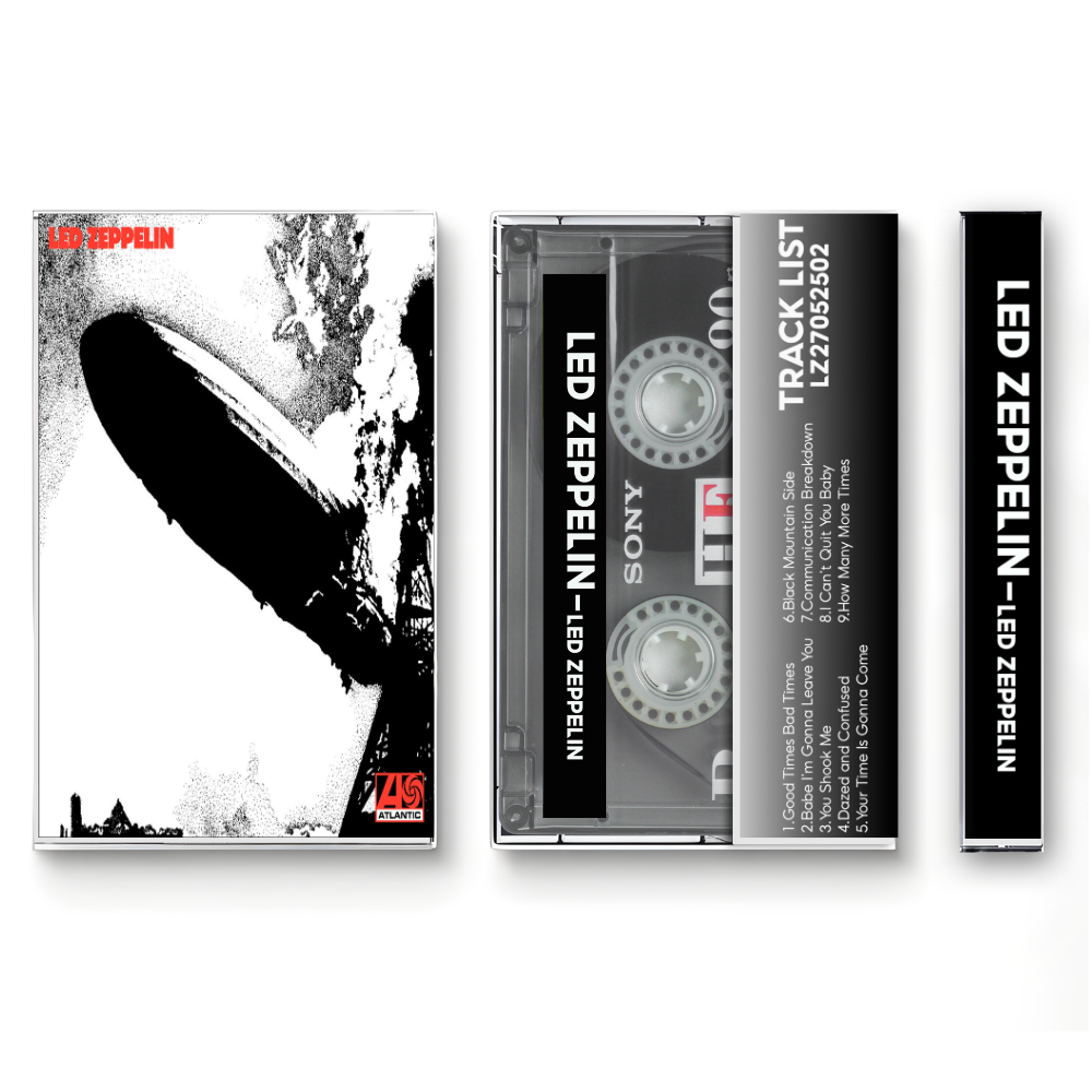 Led Zeppelin – Led Zeppelin I Fanmade Analog Cassette Tape | 1969 Classic Rock Album | Retro Cassette Collectible