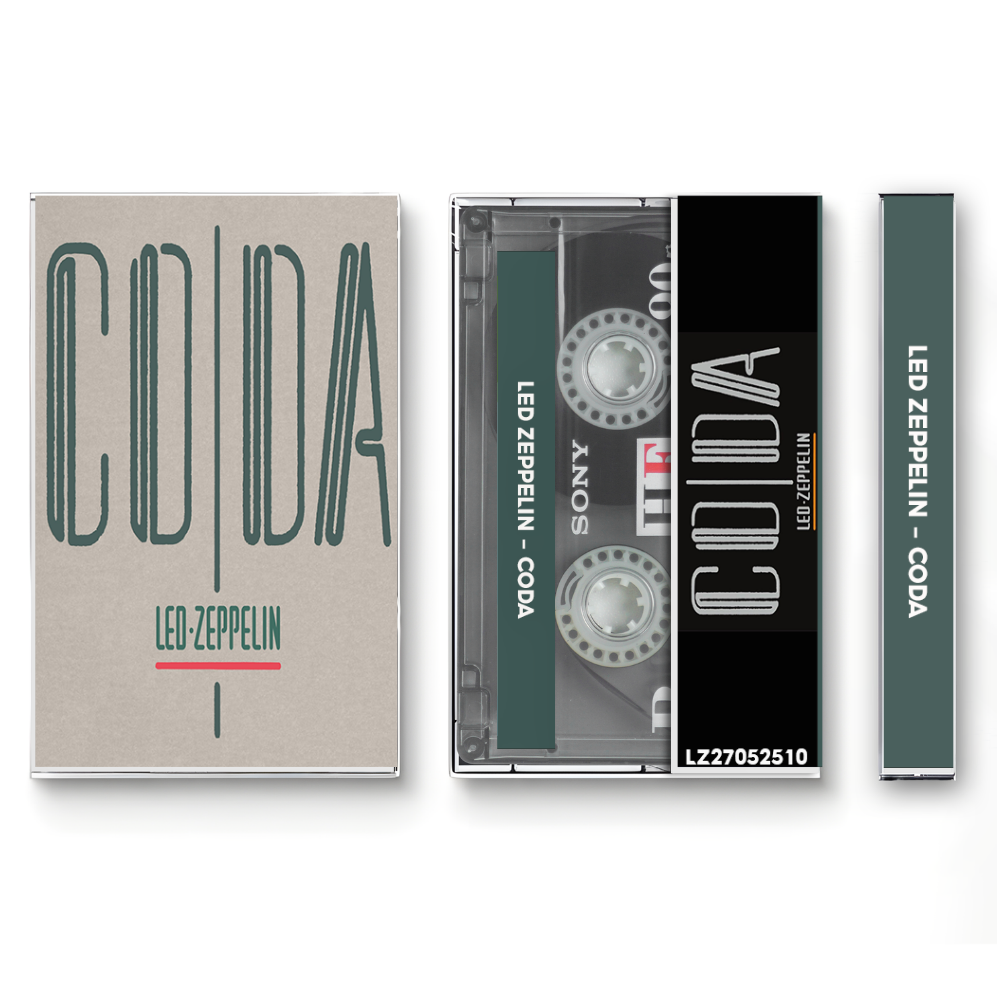 Led Zeppelin – Coda Fanmade Analog Cassette Tape | 1982 Classic Rock Compilation Album | Retro Cassette Collectible