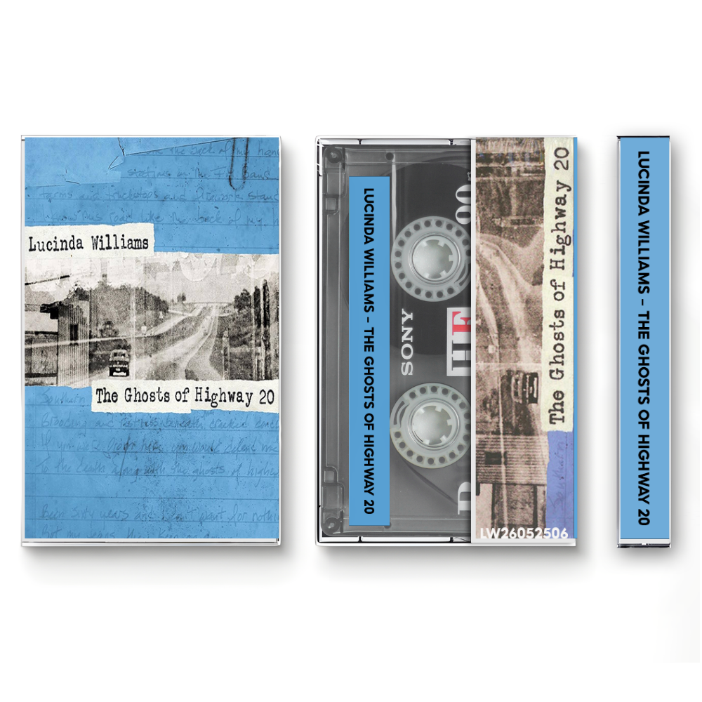 Lucinda Williams – The Ghosts of Highway 20 Fanmade Analog Cassette Tape | Americana Folk Rock Vintage Cassette Collectible