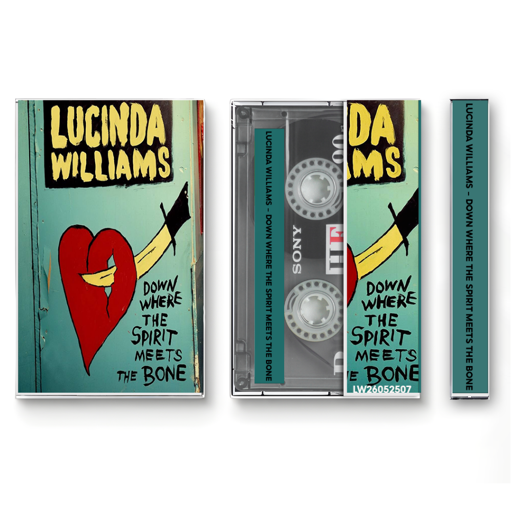Lucinda Williams – Down Where the Spirit Meets the Bone Fanmade Analog Cassette Tape | Americana Folk Rock Vintage Cassette Collectible