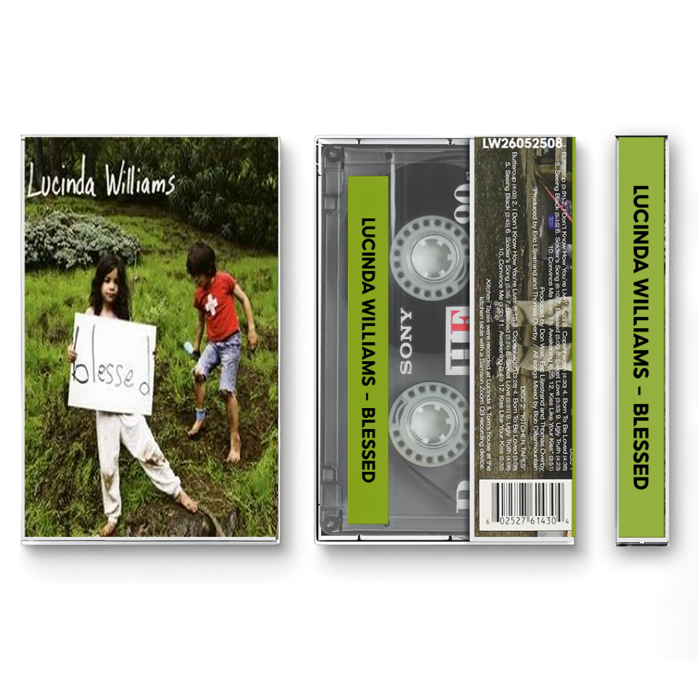 Lucinda Williams – Blessed Fanmade Analog Cassette Tape | Americana Folk Rock Vintage Cassette Collectible