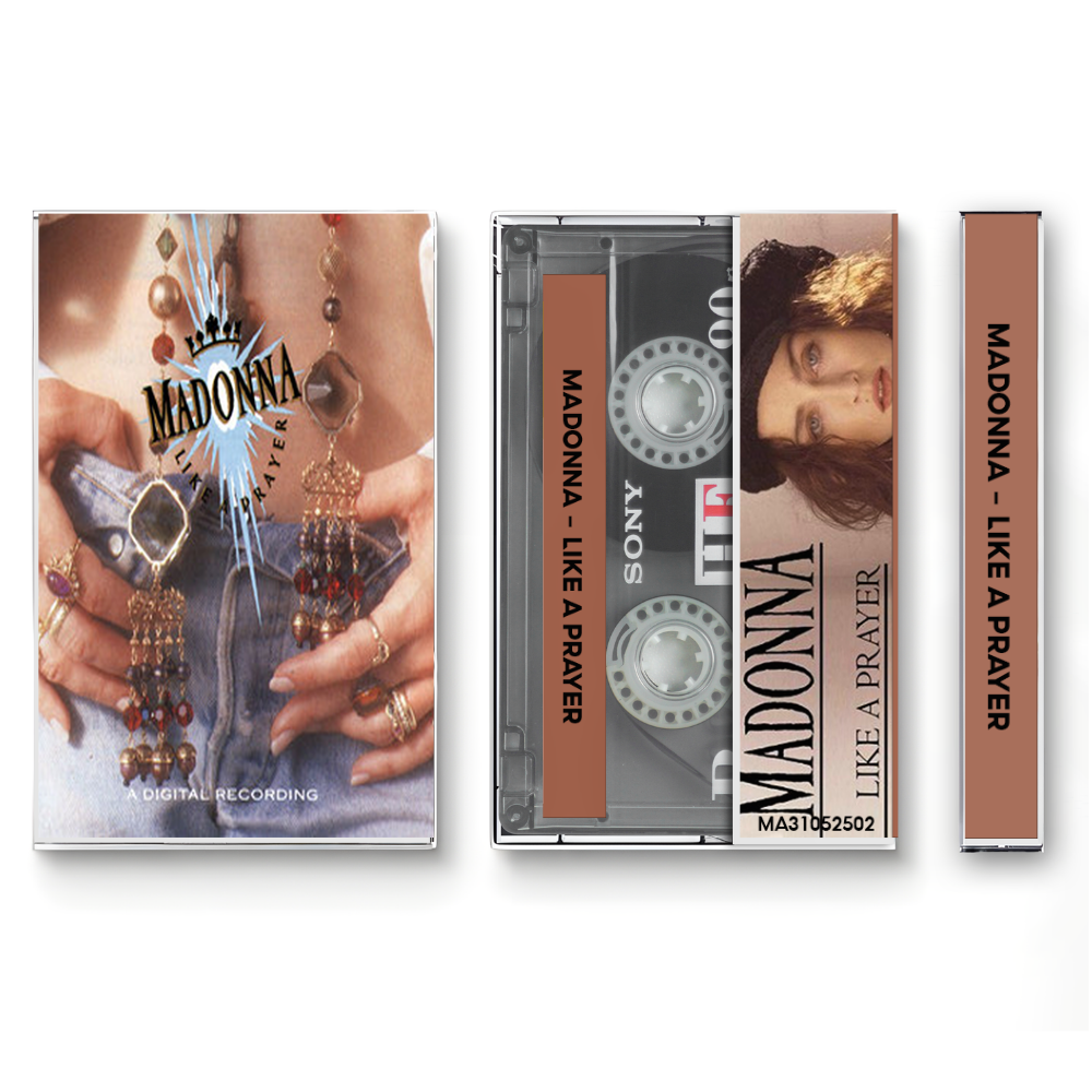 Madonna – Like a Prayer Fanmade Analog Cassette Tape | Pop Rock Vintage Cassette Collectible