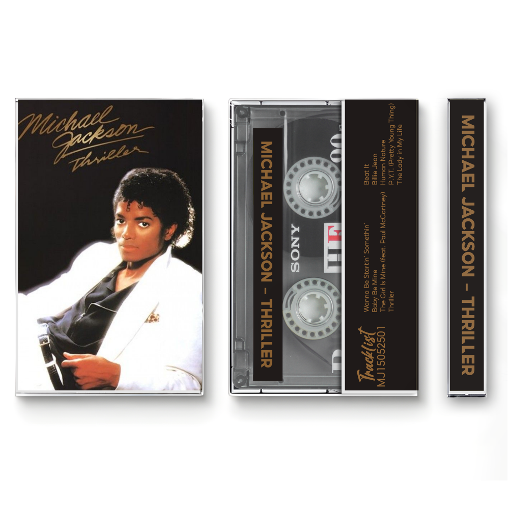 Michael Jackson – Thriller Fanmade Analog Cassette Tape | 80s Pop Funk Soul Vintage Cassette Collectible