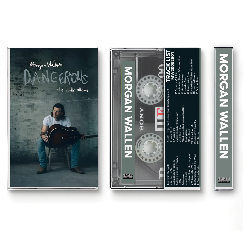 Morgan Wallen – Dangerous: The Double Album Fanmade Analog Cassette Tape | Country Pop Vintage Collectible