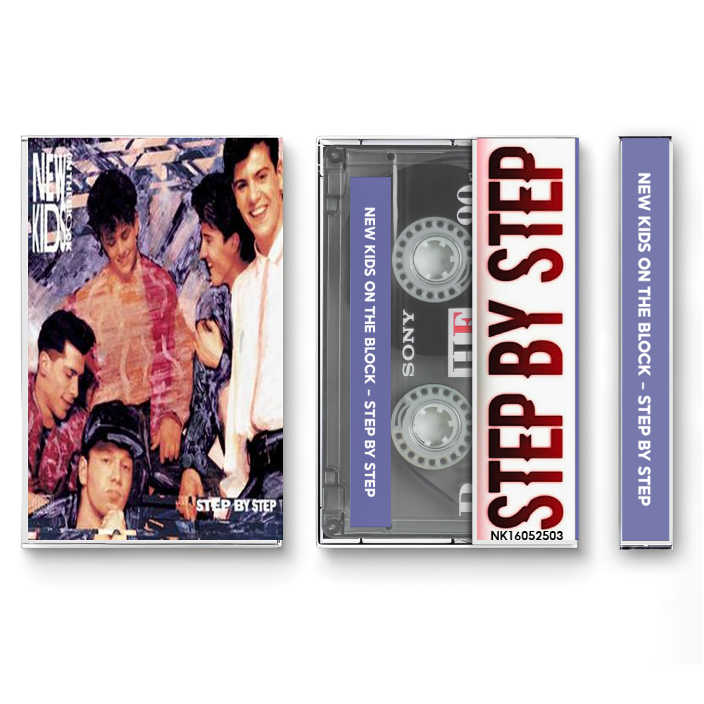 New Kids on the Block – Step by Step Fanmade Analog Cassette Tape | 90s Pop Boy Band Vintage Collectible