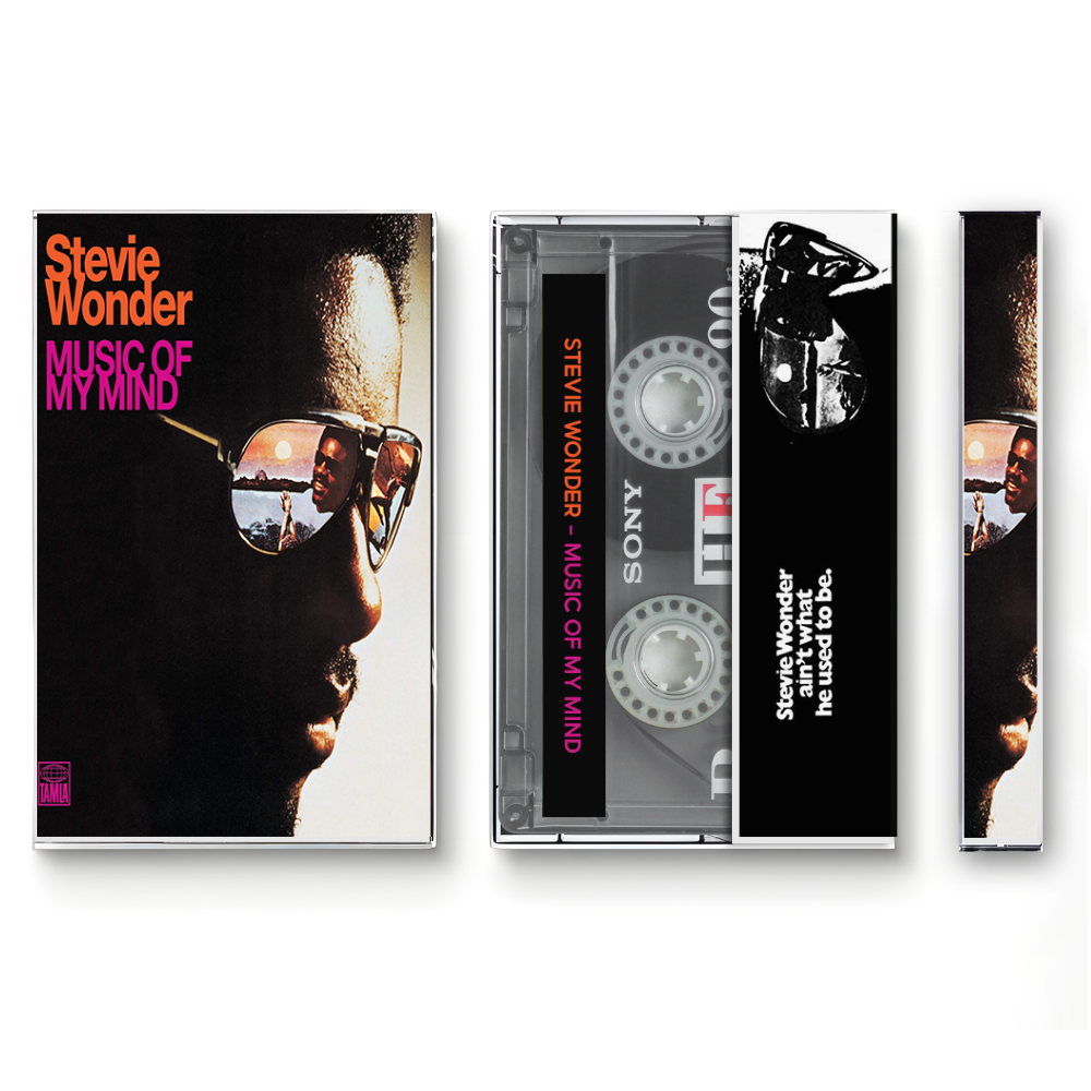 Stevie Wonder – Music of My Mind Fanmade Analog Cassette Tape | Classic Soul Funk R&B Vintage Collectible