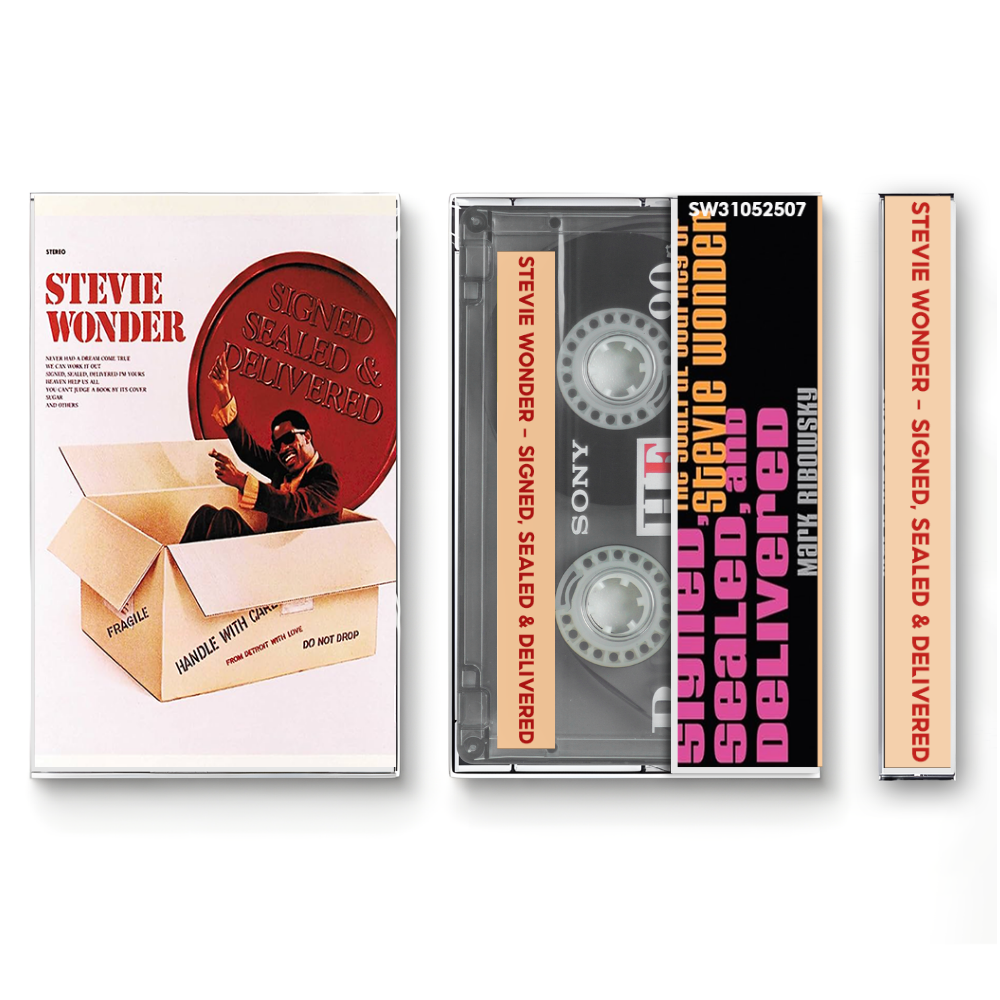 Stevie Wonder – Signed, Sealed & Delivered Fanmade Analog Cassette Tape | Classic Soul R&B Vintage Collectible