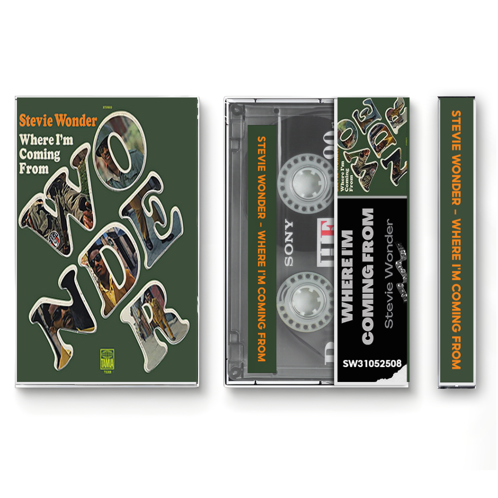 Stevie Wonder – Where I’m Coming From Fanmade Analog Cassette Tape | Classic Soul R&B Vintage Collectible