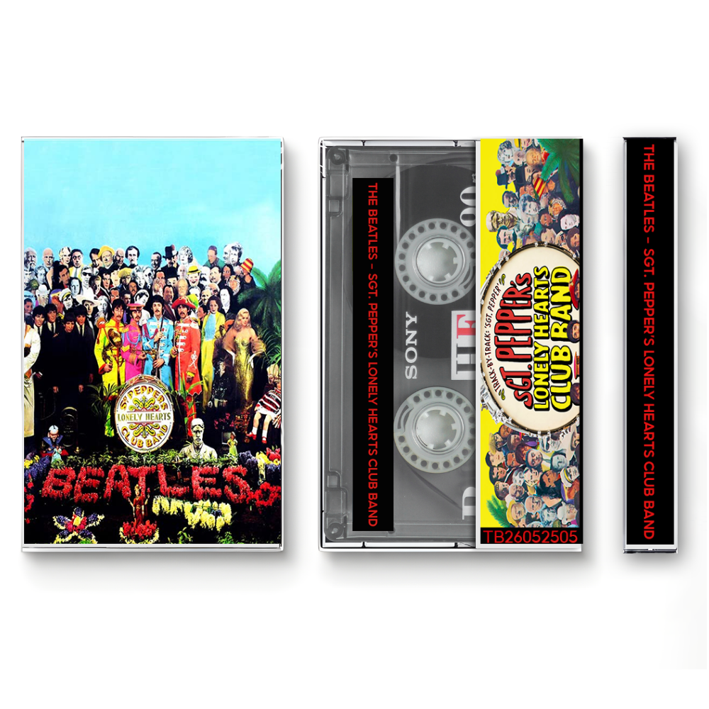 The Beatles – Sgt. Pepper’s Lonely Hearts Club Band Fanmade Analog Cassette Tape | Classic Rock Psychedelic 60s Vintage Collectible 🎧