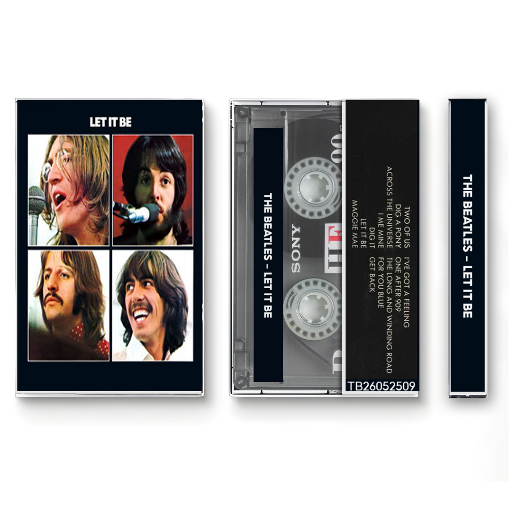 The Beatles – Let It Be Fanmade Analog Cassette Tape| Classic Rock Pop 70s Vintage Collectible
