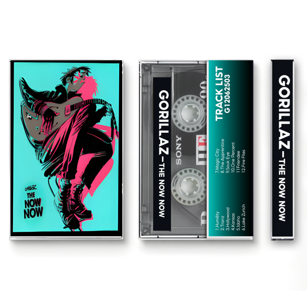 Gorillaz – The Now Now Fanmade Analog Cassette Tape  | Alternative Indie Electronic Collectible