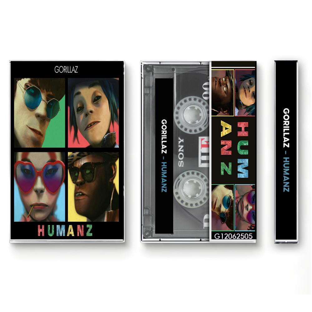 Gorillaz – Humanz Fanmade Analog Cassette Tape| Alternative Hip Hop Electronic Collectible