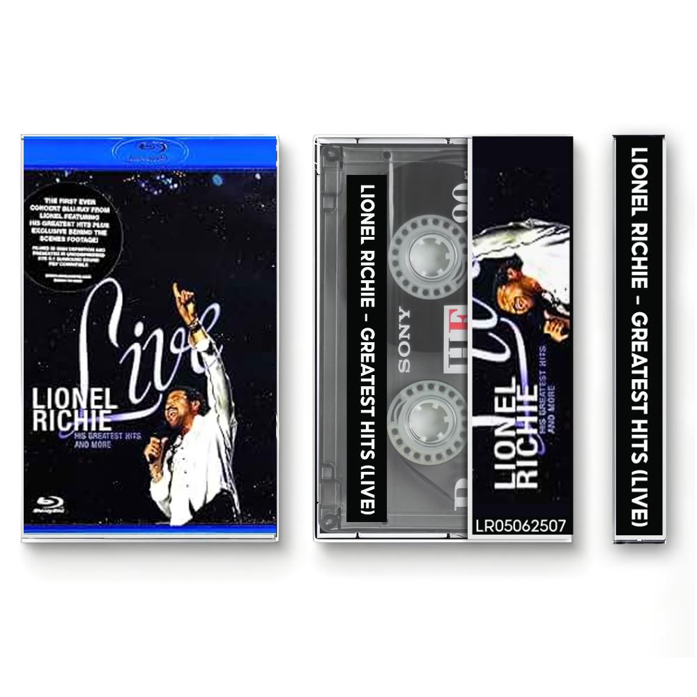 Lionel Richie – Live: His Greatest Hits and More Fanmade Analog Cassette Tape | Soul Pop R&B Live Collectible