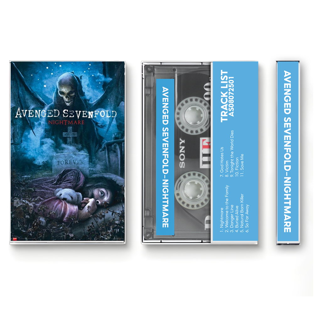 Avenged Sevenfold – Nightmare Fanmade Analog Cassette Tape | Heavy Metal Hard Rock Collectible