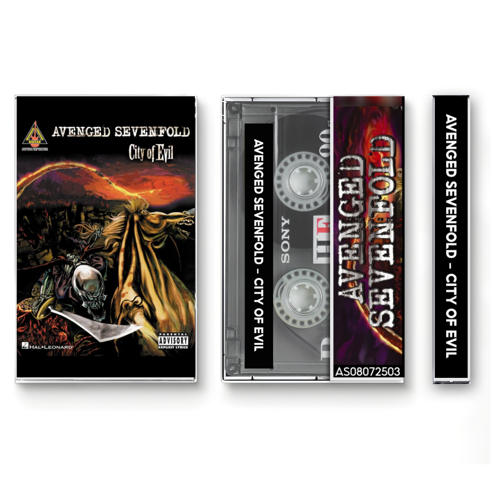 Avenged Sevenfold – City of Evil Fanmade Analog Cassette Tape | Heavy Metal Hard Rock Collectible
