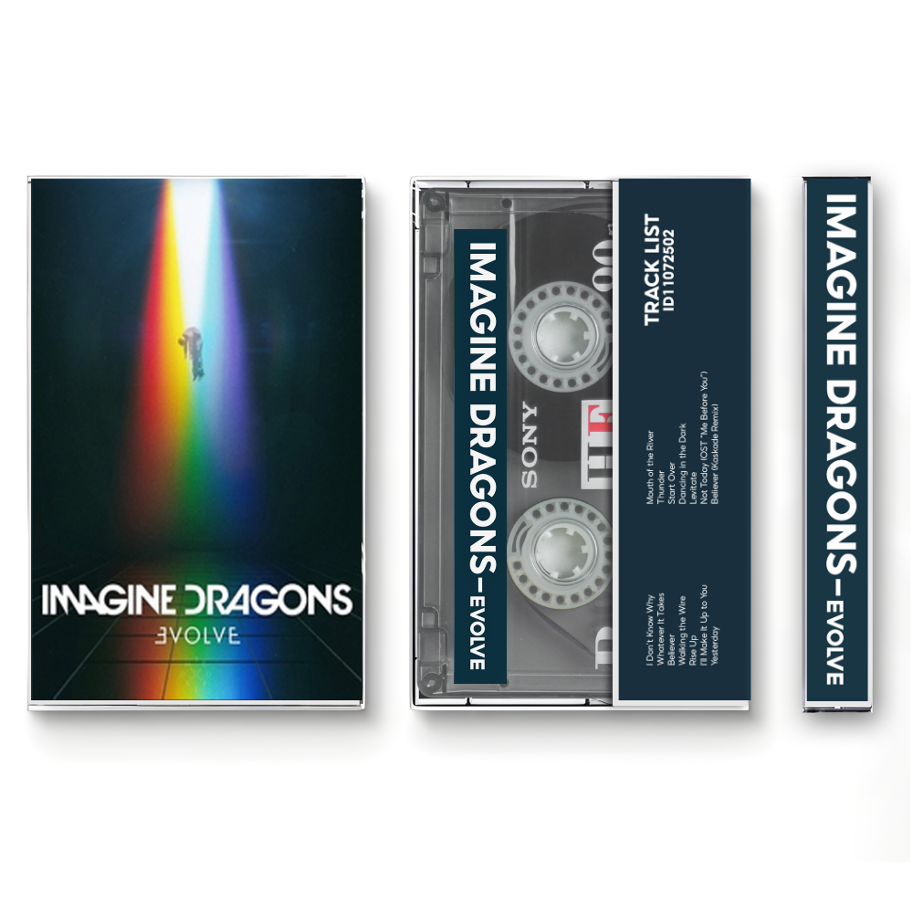 Imagine Dragons – Evolve Fanmade Analog Cassette Tape | Alternative Pop Rock Collectible