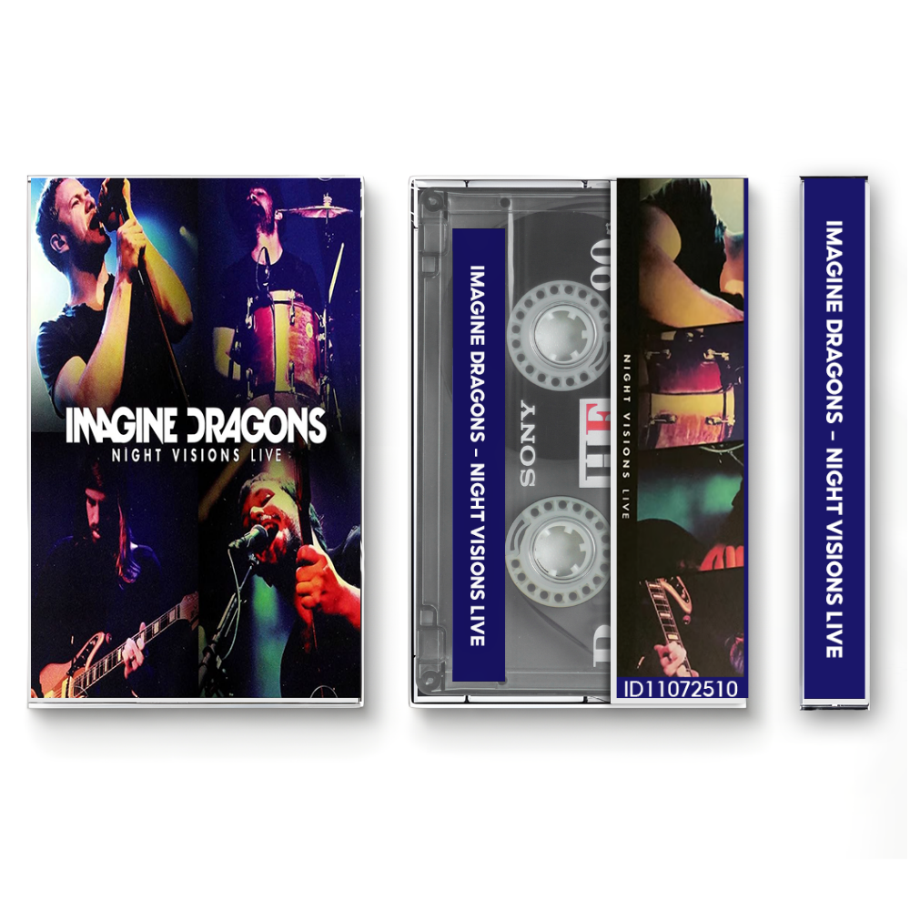 Imagine Dragons – Night Visions Live Fanmade Analog Cassette Tape | Alternative Rock Live Album | Concert Recording Collectible | Retro Music Gift