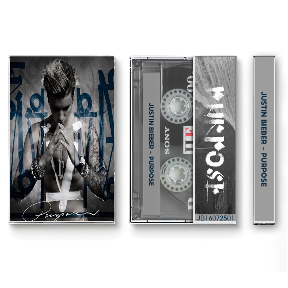 Justin Bieber – Purpose Fanmade Analog Cassette Tape | Pop R&B Album Collectible | Modern Pop Classic | Retro Music Gift